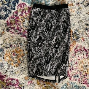 Black lace skirt